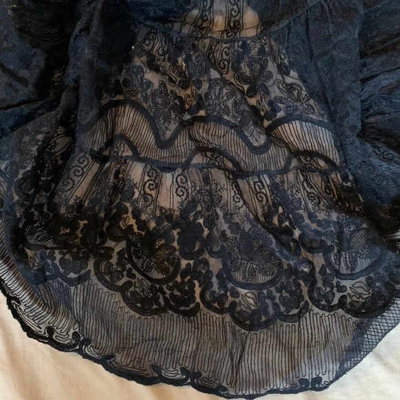 Ultra Pink Black Midi Skirt sz M - Picture 5 of 5